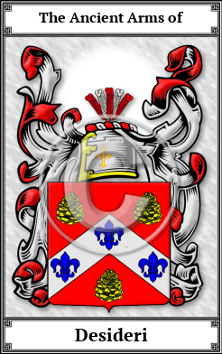 Desideri Family Crest Download (JPG)  Book Plated - 150 DPI