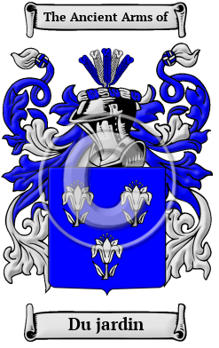 Du jardin Family Crest Download (JPG) Heritage Series - 300 DPI