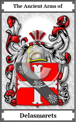 Delasmarets Family Crest Download (JPG)  Book Plated - 150 DPI