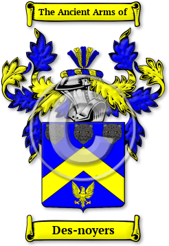 Des-noyers Family Crest Download (jpg) Legacy Series - 150 DPI
