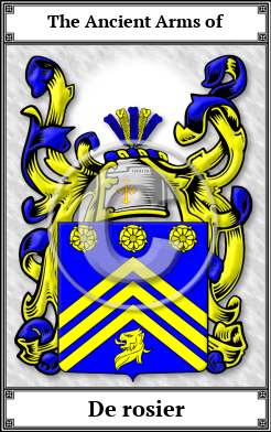 De rosier Family Crest Download (JPG) Book Plated - 150 DPI