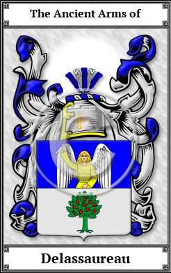 Delassaureau Family Crest Download (JPG)  Book Plated - 150 DPI