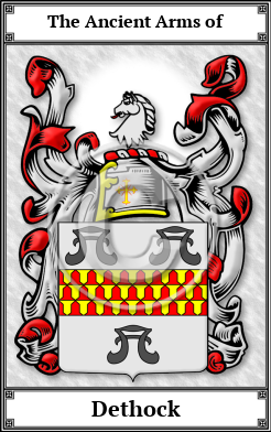 Dethock Family Crest Download (JPG)  Book Plated - 150 DPI