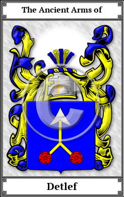 Detlef Family Crest Download (JPG)  Book Plated - 150 DPI