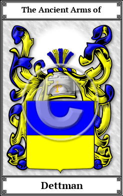 Dettman Family Crest Download (JPG) Book Plated - 600 DPI