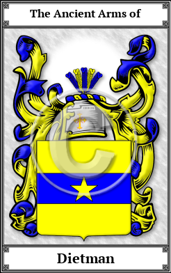 Dietman Family Crest Download (JPG)  Book Plated - 150 DPI