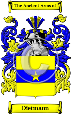 Dietmann Family Crest Download (JPG) Heritage Series - 600 DPI