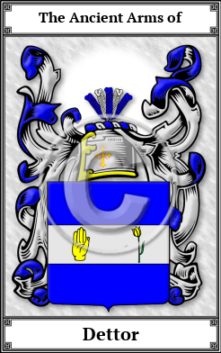 Dettor Family Crest Download (JPG)  Book Plated - 150 DPI