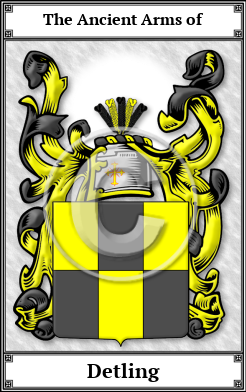 Detling Family Crest Download (JPG) Book Plated - 600 DPI