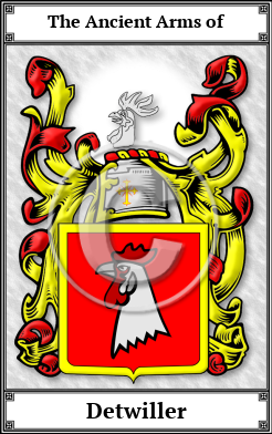 Detwiller Family Crest Download (JPG) Book Plated - 600 DPI