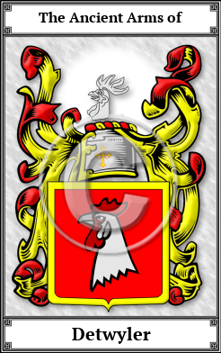 Detwyler Family Crest Download (JPG)  Book Plated - 150 DPI