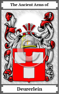 Deurerlein Family Crest Download (JPG) Book Plated - 600 DPI
