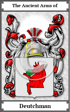 Deutchman Family Crest Download (JPG)  Book Plated - 150 DPI