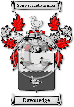 Davonedge Family Crest Download (jpg) Legacy Series - 150 DPI
