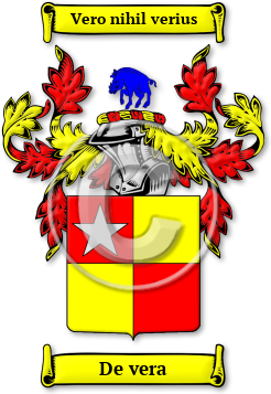 De vera Family Crest Download (jpg) Legacy Series - 150 DPI