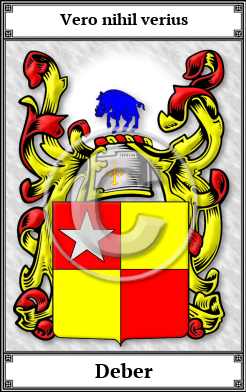 Deber Family Crest Download (JPG)  Book Plated - 150 DPI