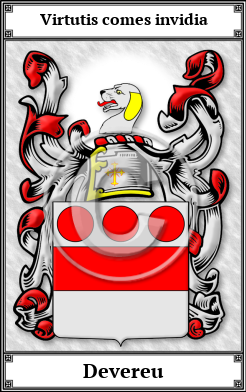 Devereu Family Crest Download (JPG) Book Plated - 600 DPI