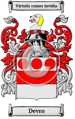 Devro Family Crest/Coat of Arms