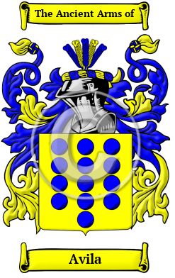 Avila Family Crest Download (JPG) Heritage Series - 600 DPI