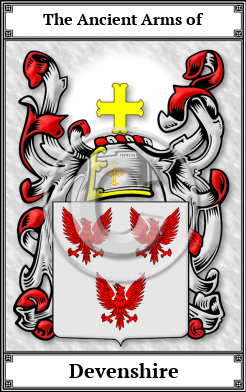 Devenshire Family Crest Download (JPG)  Book Plated - 150 DPI