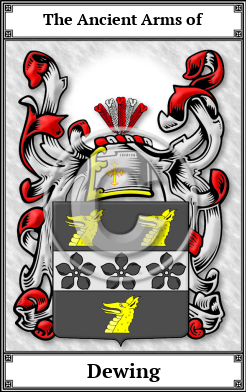 Dewing Family Crest Download (JPG) Book Plated - 600 DPI