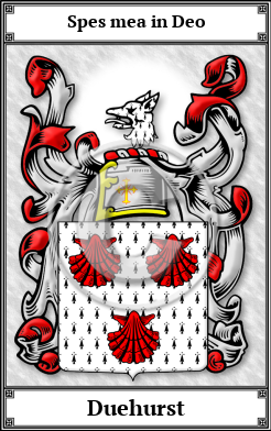 Duehurst Family Crest Download (JPG)  Book Plated - 150 DPI