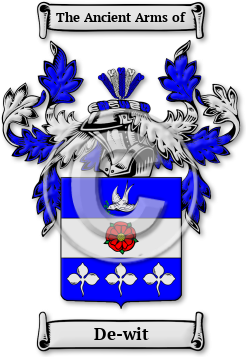 De-wit Family Crest Download (jpg) Legacy Series - 150 DPI