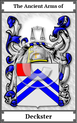 Deckster Family Crest Download (JPG)  Book Plated - 150 DPI