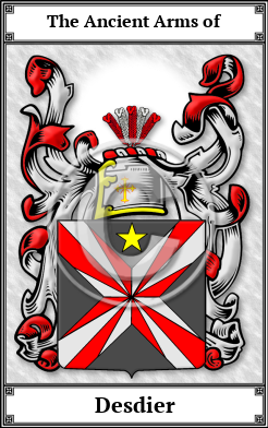 Desdier Family Crest Download (JPG)  Book Plated - 150 DPI