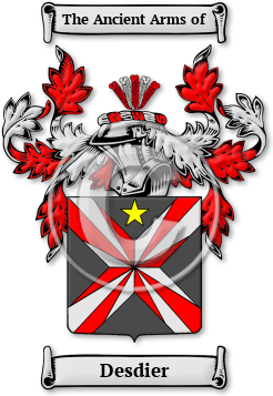Desdier Family Crest Download (jpg) Legacy Series - 150 DPI
