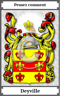 Deyville Family Crest Download (JPG)  Book Plated - 150 DPI