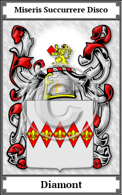 Diamont Family Crest Download (JPG)  Book Plated - 150 DPI