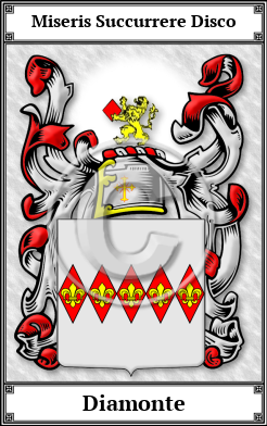 Diamonte Family Crest Download (JPG)  Book Plated - 150 DPI