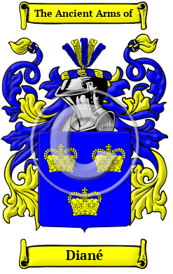 Diané Family Crest Download (JPG) Heritage Series - 300 DPI