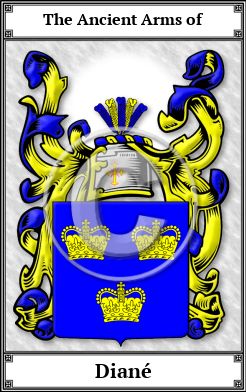 Diané Family Crest Download (JPG)  Book Plated - 150 DPI