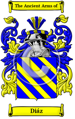 Diáz Family Crest/Coat of Arms