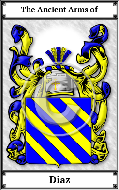 Diaz Family Crest Download (JPG) Book Plated - 600 DPI