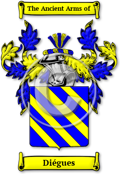 Diégues Family Crest Download (jpg) Legacy Series - 150 DPI