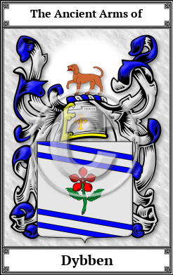 Dybben Family Crest Download (JPG)  Book Plated - 150 DPI