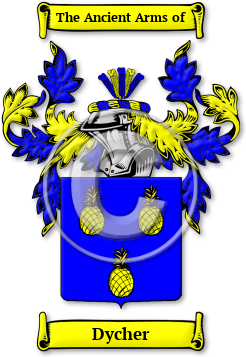 Dycher Family Crest Download (JPG) Legacy Series - 600 DPI