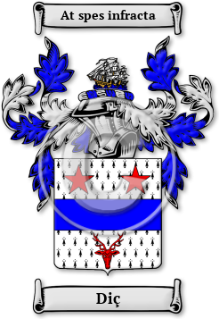 Diç Family Crest Download (jpg) Legacy Series - 150 DPI