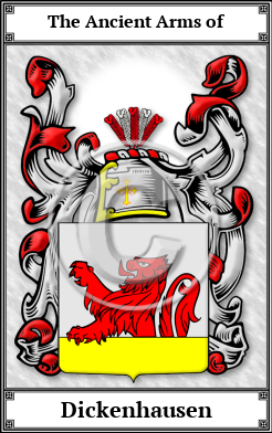 Dickenhausen Family Crest Download (JPG) Book Plated - 600 DPI