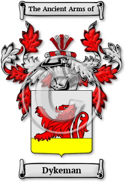 Dykeman Family Crest Download (jpg) Legacy Series - 150 DPI