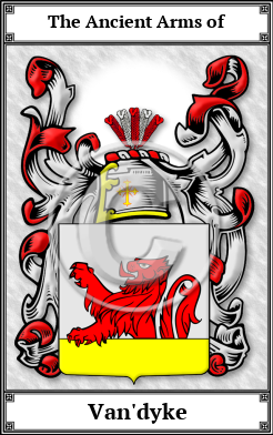 Van'dyke Family Crest Download (JPG)  Book Plated - 150 DPI