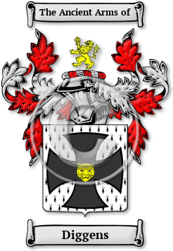 Diggens Family Crest Download (JPG) Legacy Series - 600 DPI