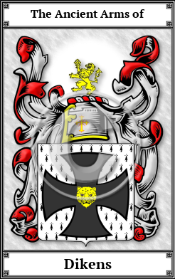 Dikens Family Crest Download (JPG)  Book Plated - 150 DPI