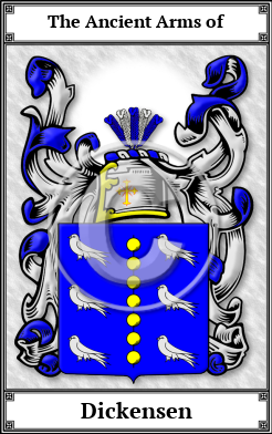 Dickensen Family Crest Download (JPG)  Book Plated - 150 DPI