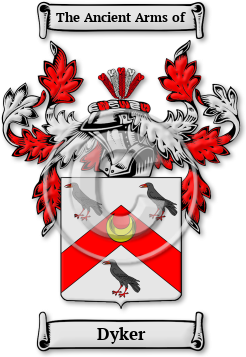 Dyker Family Crest Download (jpg) Legacy Series - 150 DPI