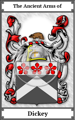 Dickey Family Crest Download (JPG)  Book Plated - 150 DPI