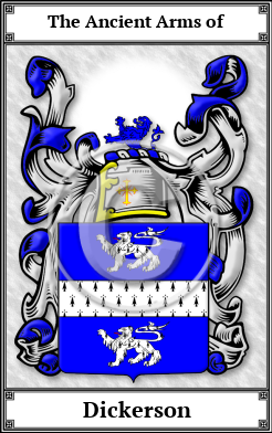 Dickerson Family Crest Download (JPG)  Book Plated - 150 DPI